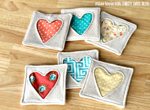 Fabric Heart Coasters Tutorial: An Amazing Scrap-Busting Project in Heart Shape