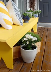 Captivating Front Porch Decor with Yellow Accent in Cottage Charm: Spring Front Porch Idea