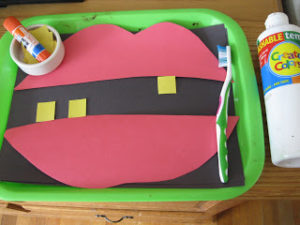 The Preschool Experiment For Dental Health Month: Simple Craft Activity with Colorful Paper Cuttings