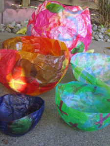 Tissue Paper Balloon Bowls: A Colorful & Useful DIY Craft Idea for Kids By Meri Cherry