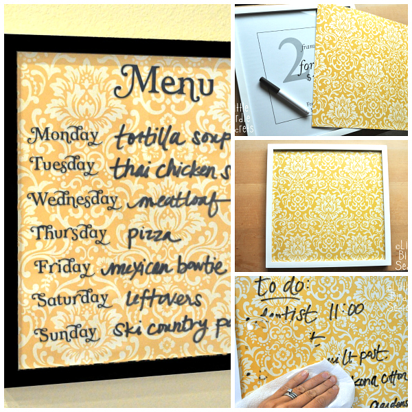 Easy-to-Craft Wipe Off Weekly Menu Planner: A DIY Kitchen Craft Idea