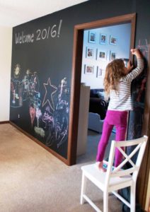 Chalkboard Wall with Chalkboard Contact Paper: A DIY Wall Paper Idea for Kid’s Room