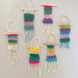 Weaving with Kids: DIY Cardboard Looms with Yarn, Cardboard, And Pom-Poms