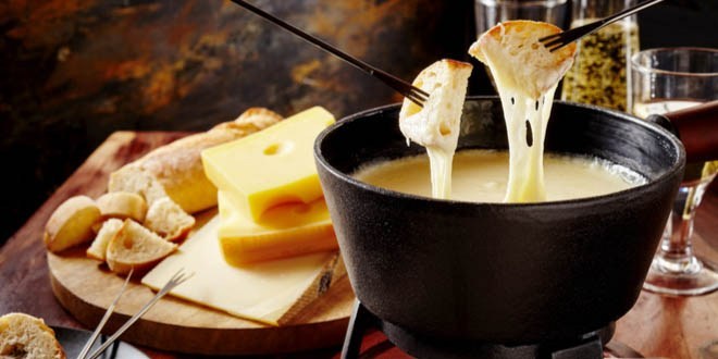 Traditional Swiss dish: Switzerland, fondue great with dry white wine