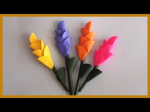 DIY Calla Lily Paper Flowers – Construction Paper Flower Crafts