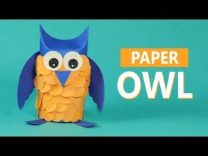 Construction Paper Owl – making paper animals