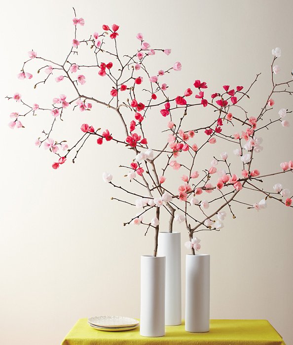 Bring the Spring: Beautiful Cherry Blossoms from Wires and Tissue Papers