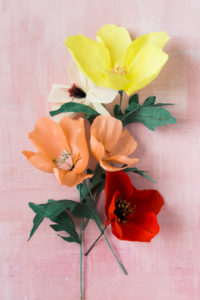 Unique paper flowers and DIY own flower stamens