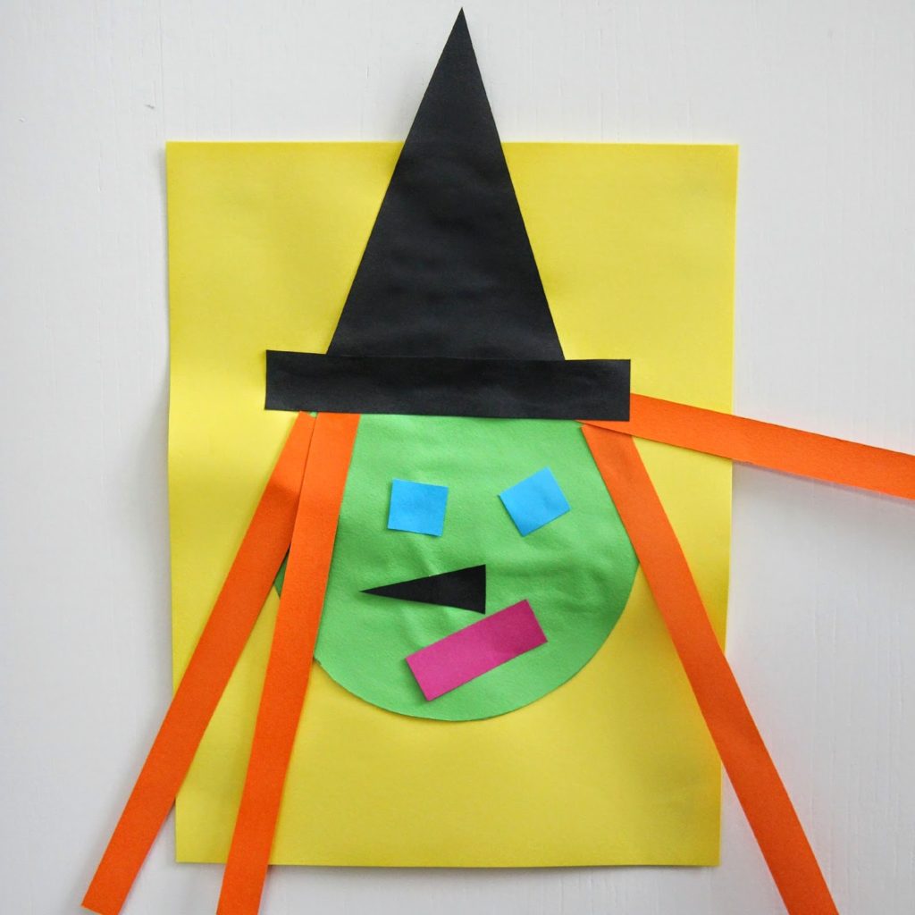 Toddlers Learn shapes with Easy Halloween Witch Craft - Truly Hand Picked