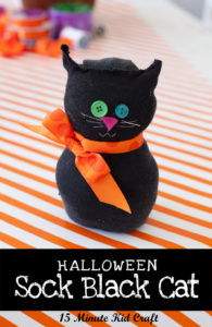 Repurpose your old socks into a Halloween black sock cat in just 15 minutes