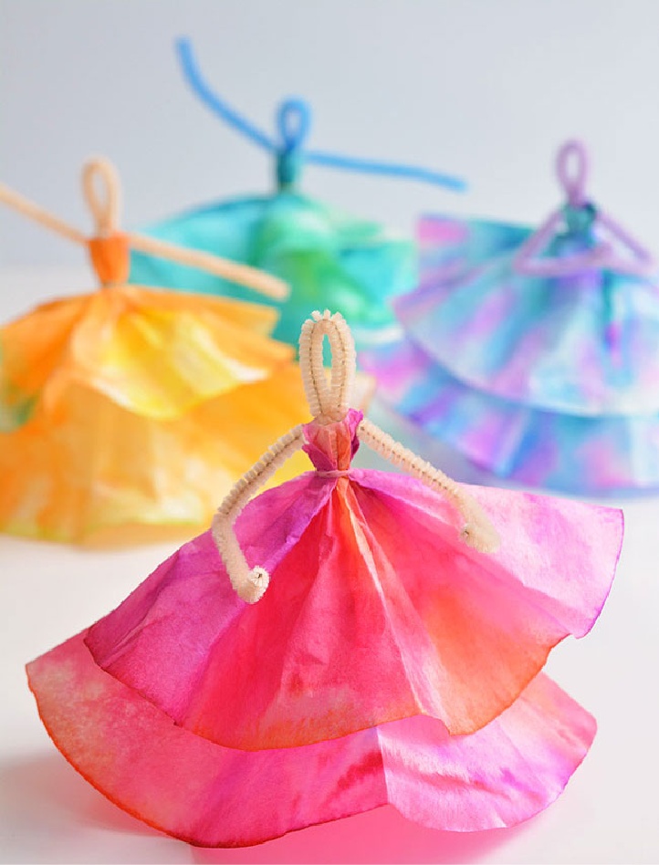 Coffee Filter Ballerina Dancers Coffee Filter Crafts