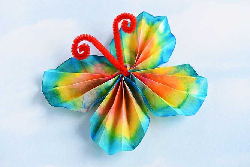 Colorful Coffee Filter Butterflies Coffee Filter Crafts