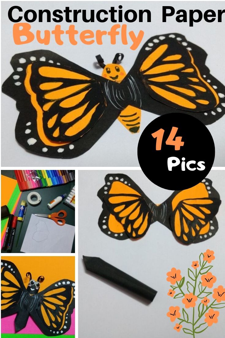 DIY Paper Butterfly: Construction Paper Butterfly Crafts (14 Steps)