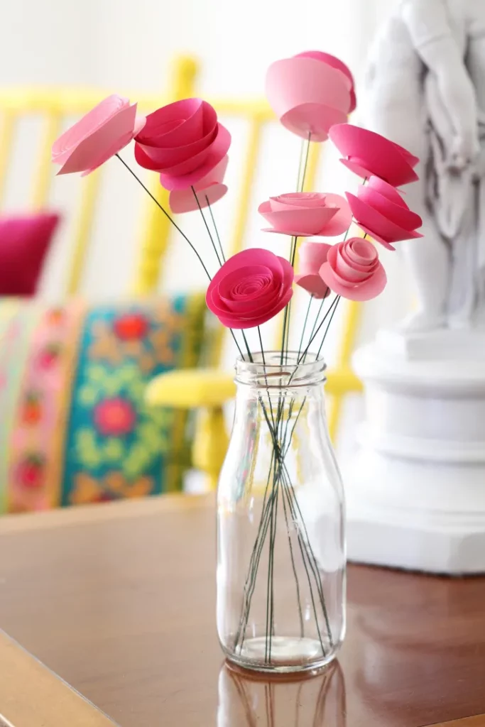 Construction Paper Spray Rose Flowers