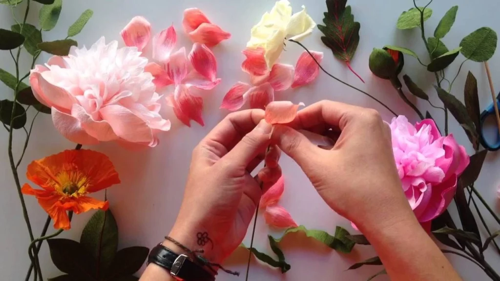 DIY Fringed Paper Flowers