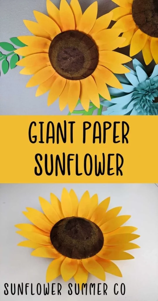 DIY Giant Paper Sunflower Paper Crafts Summer Co